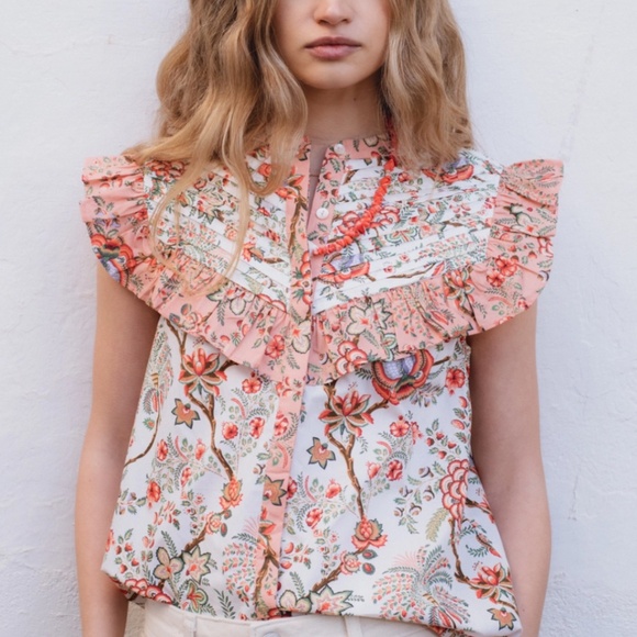 PRE-ORDER: Victoria Blouse Pink - Picture 3 of 5